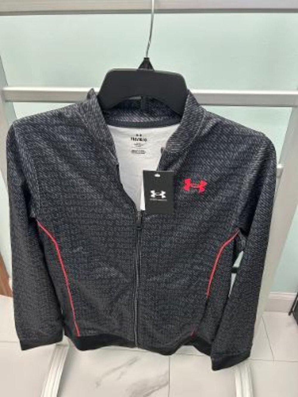 NEW Under Armour Black/Grey Zip Jacket